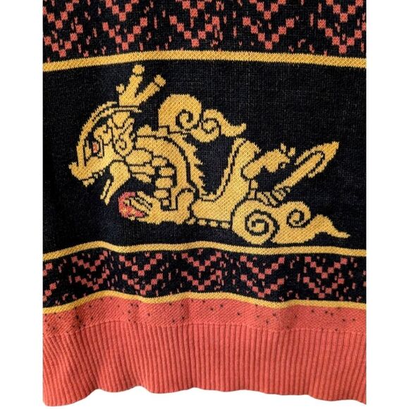 Dragon Ball Super Goku Men's XL Knit Sweater Orange & Black - Picture 3 of 6